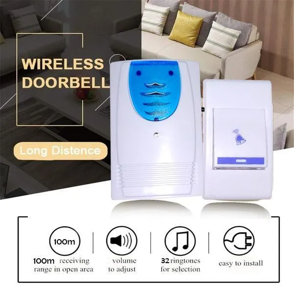 0259 Musical Sound Cordless Square Doorbell, 32 Melody