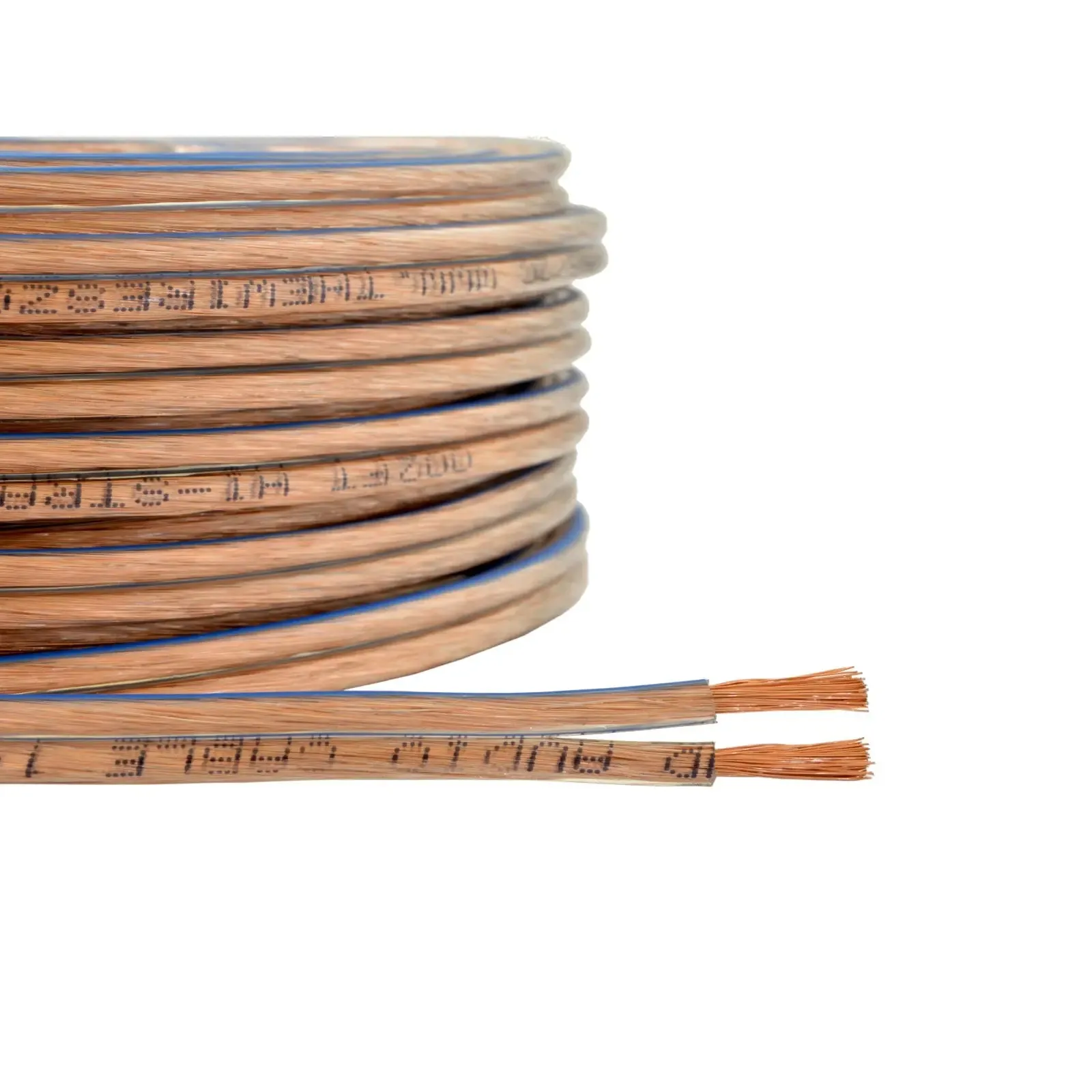 16 Gauge 2 Conductor 16/2 Clear 25ft Speaker Wire for Car/Home Audio