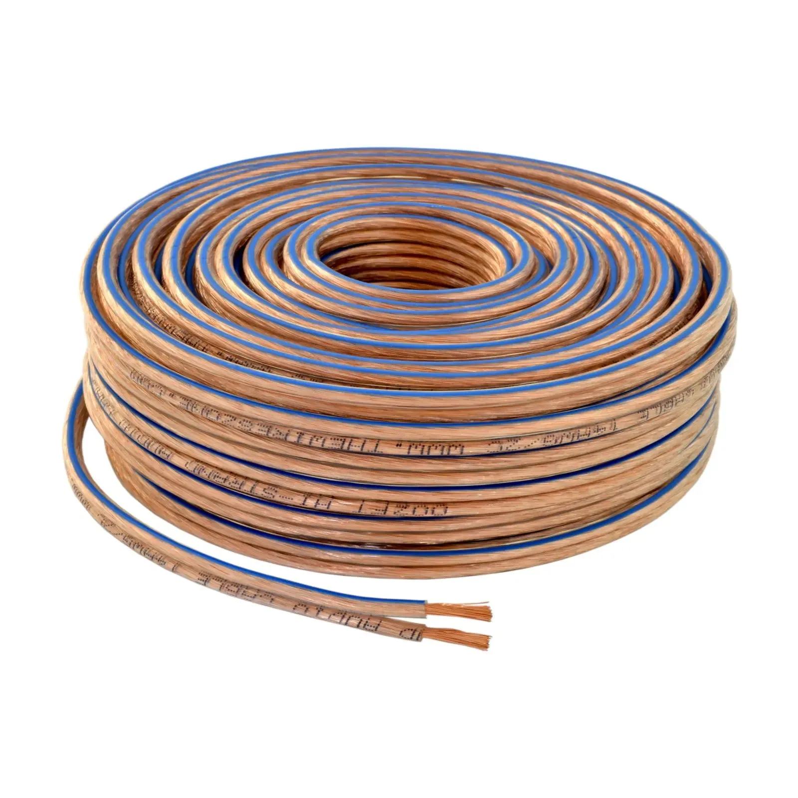 16 Gauge 2 Conductor 16/2 Clear 25ft Speaker Wire for Car/Home Audio