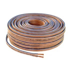 16 Gauge 2 Conductor 16/2 Clear 25ft Speaker Wire for Car/Home Audio