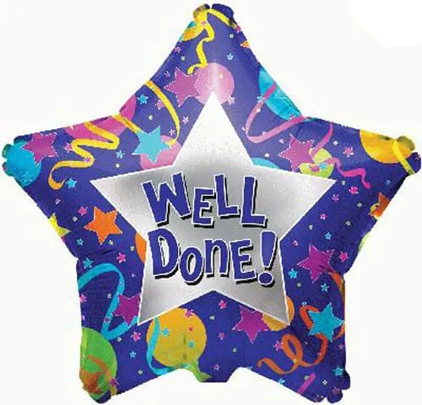 18" Well Done Foil Balloon