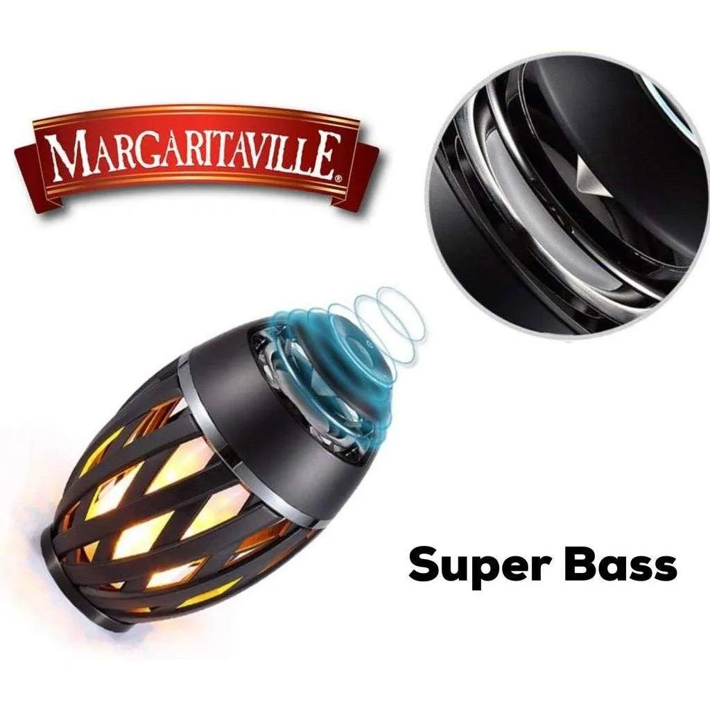 2-Pack: Margaritaville Bluetooth LED Flame Tiki-Torch Speaker with 3-Foot Pole