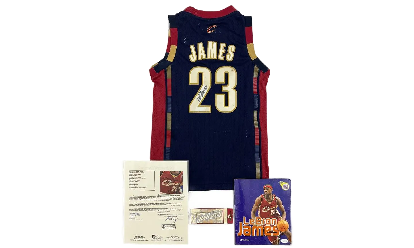 2005-2006 Cleveland Cavaliers Signed Lebron James Jersey And Booklet With Game Ticket