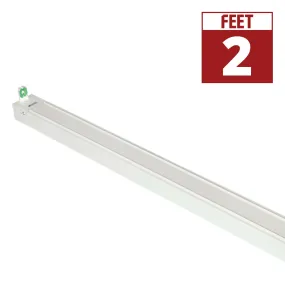 2ft 2-Lamp T8 LED Ready Strip Light, Double End Wiring, Bulbs Not Included