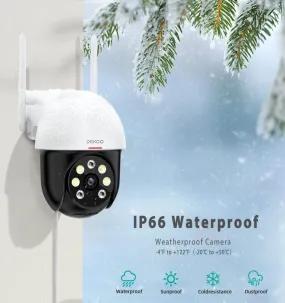 2K Security Camera Outdoor, Pan & Tilt 360° View with Motion Detection Auto Tracking Smart Alerts, 2-Way Audio, IP66 Weatherproof