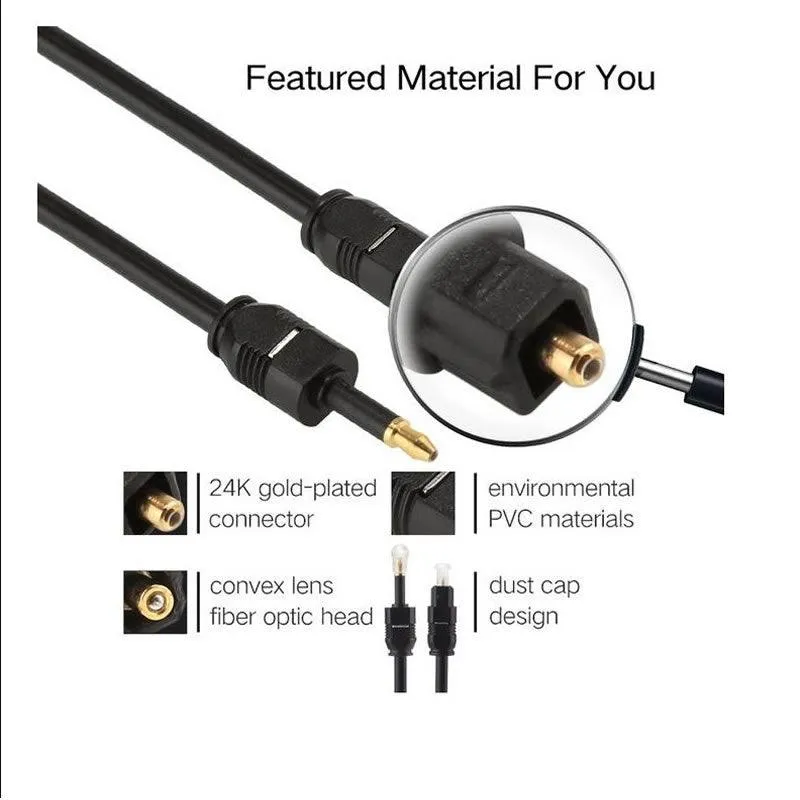 2M Digital Toslink To Aux Optical Audio Cable A27-133