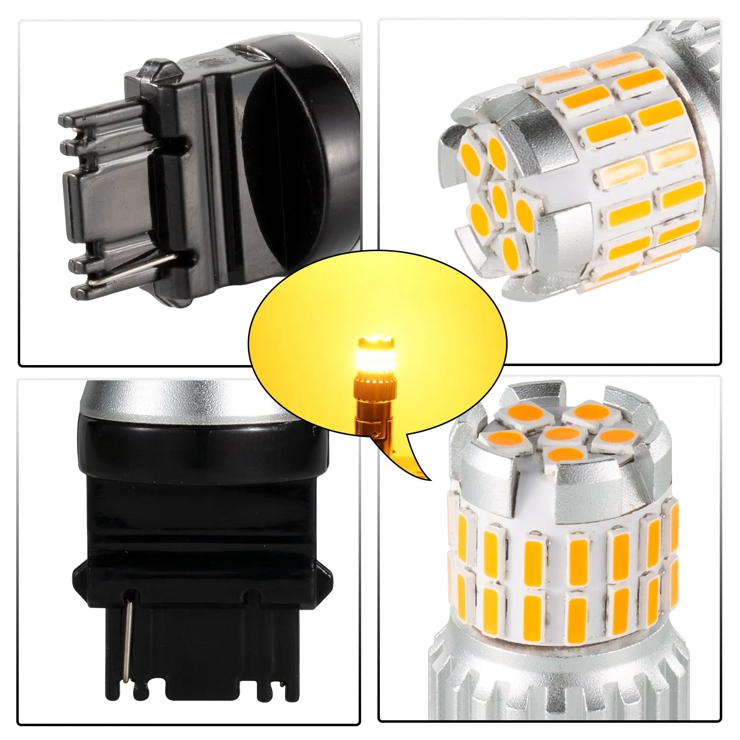 2pcs Fast Heat Dissipation LED Bulb for Car Canbus Waterproof