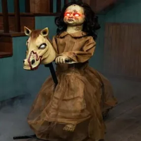 3.5' Light Up Talking Doll on Animated Rocking Horse