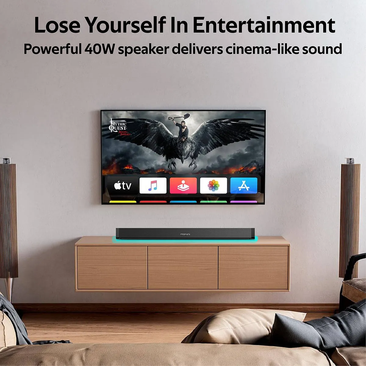 40W High Definition Wireless Stereo SoundBar