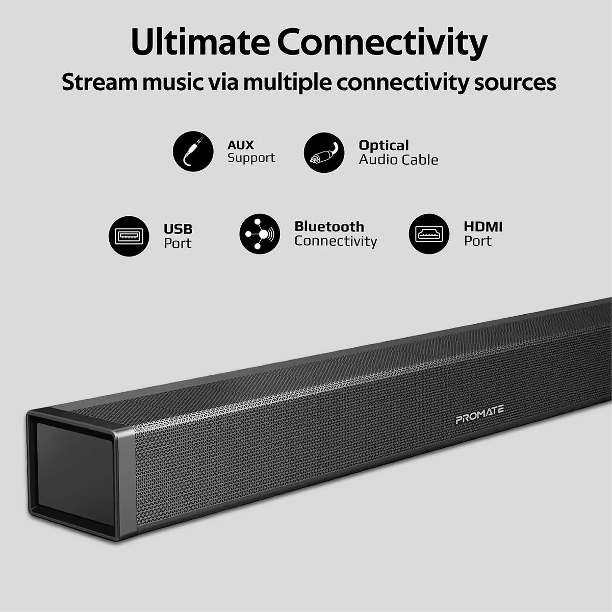 40W High Definition Wireless Stereo SoundBar