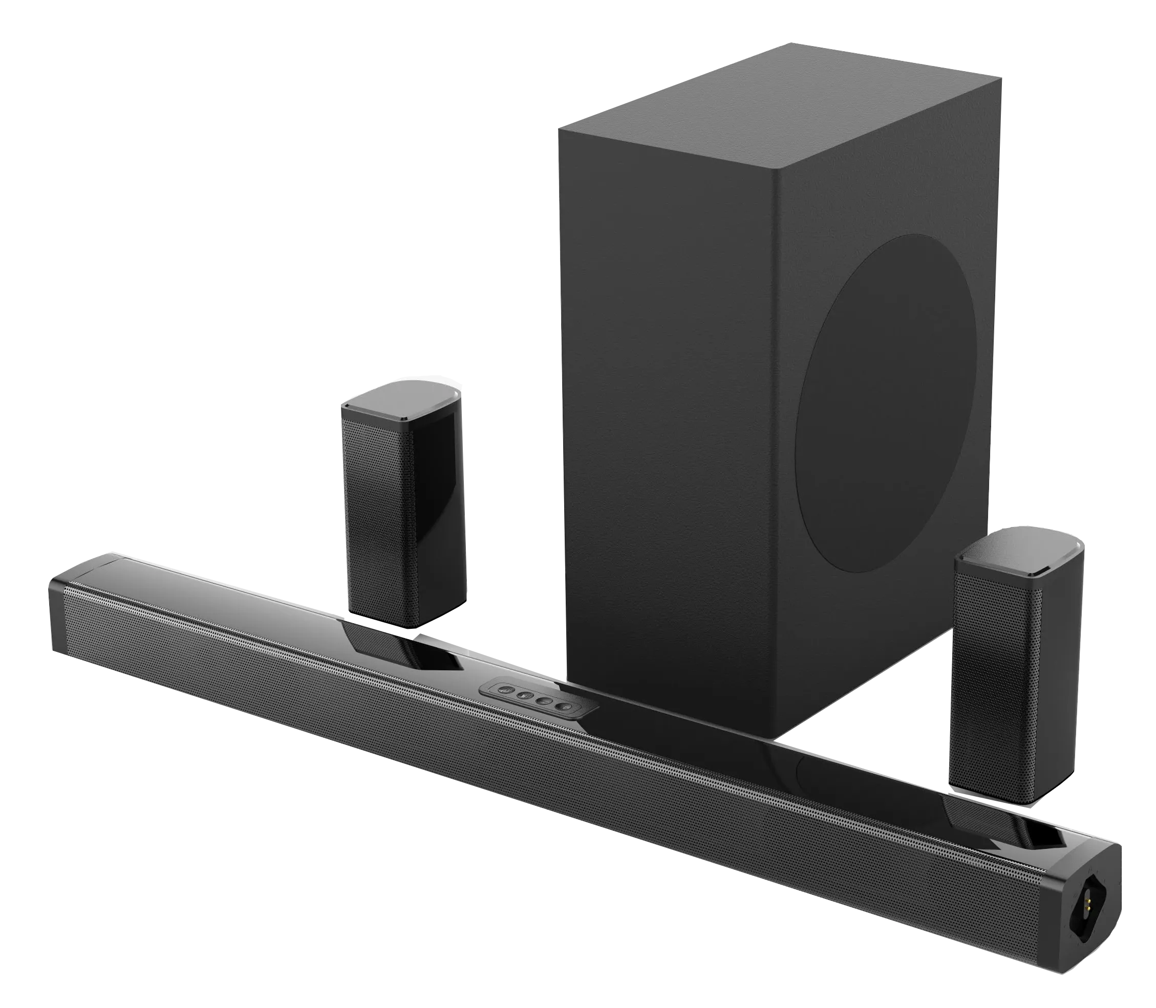4.1Ch Bluetooth Entertainment Center with Wireless Rechargeable Rear Satellites & Subwoofer