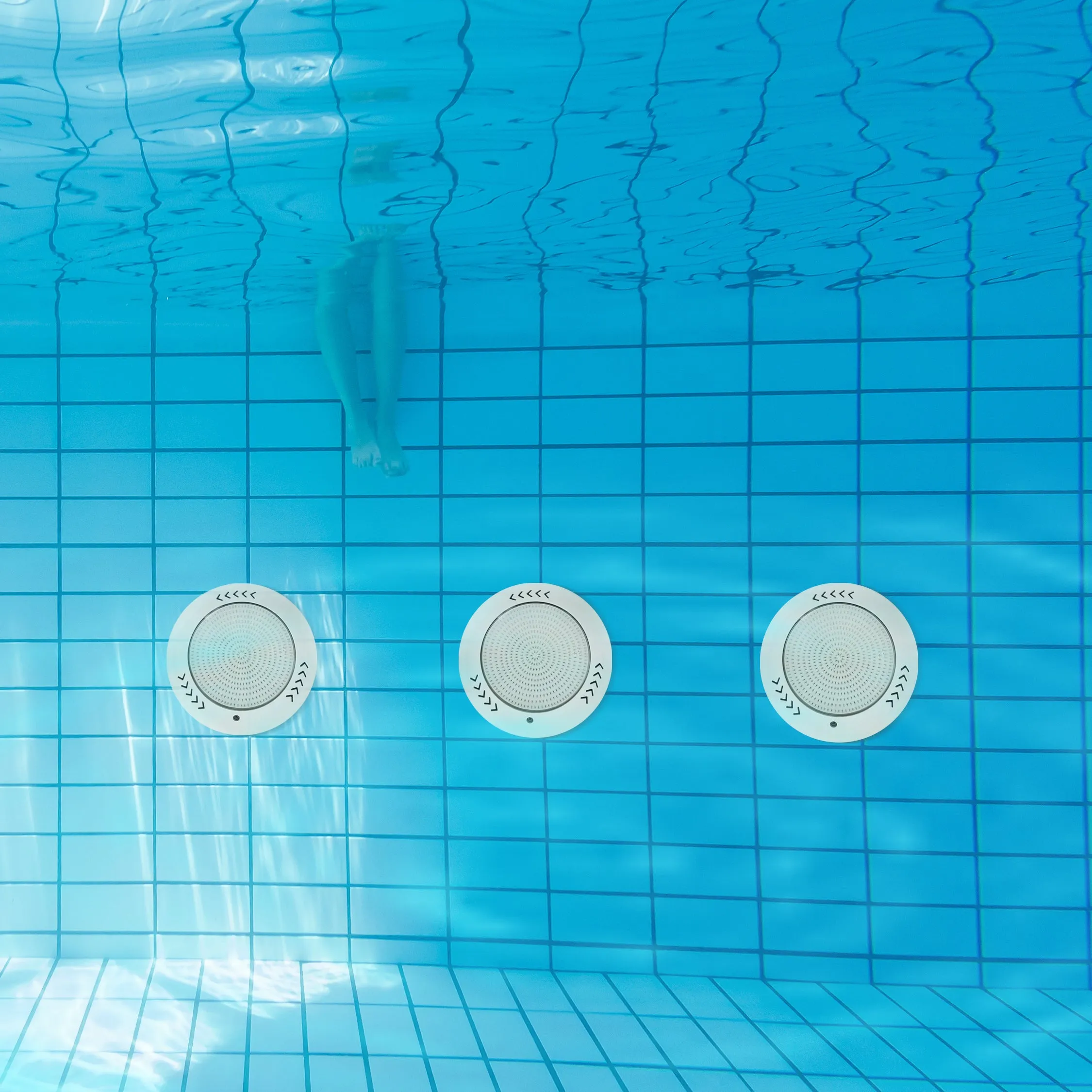 45W RGB LED Waterproof Pool Lights, Resin Filled, 12-32V, Randy & Travis Machinery