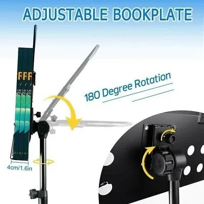 5 Core 2 IN 1 Dual Use Music Stand Sheet Folding Portable Boom Holder