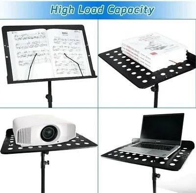 5 Core 2 IN 1 Dual Use Music Stand Sheet Folding Portable Boom Holder