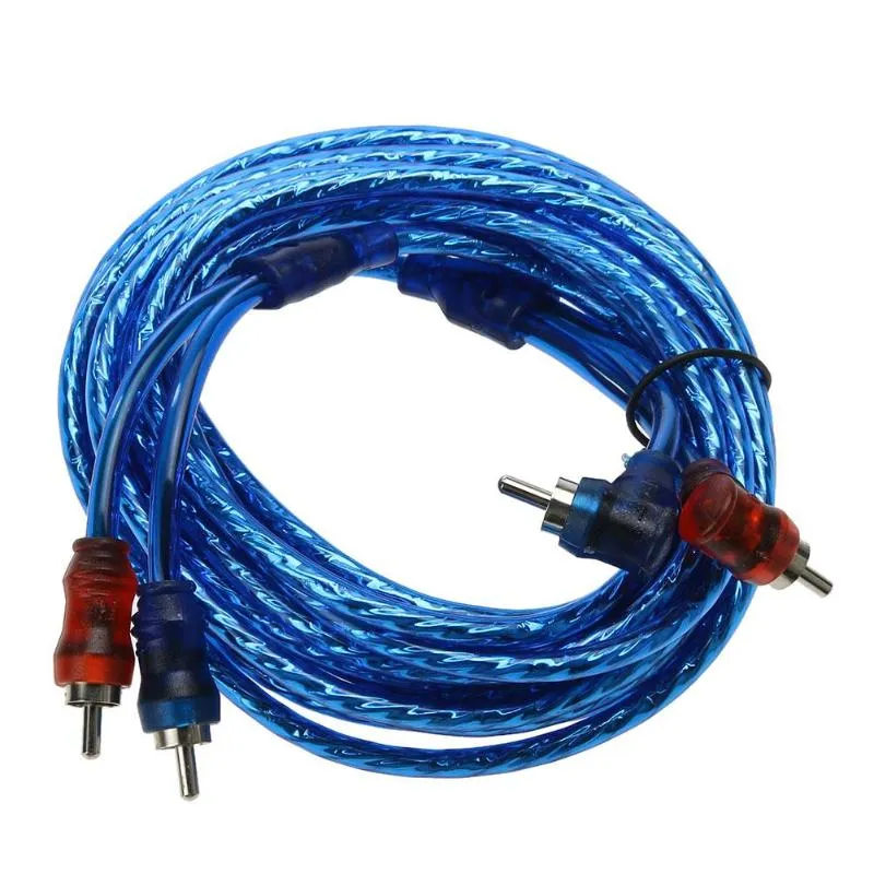 5 Meter 2 RCA to 2 RCA Plug Car Audio System Amplifier Braided Copper Cable