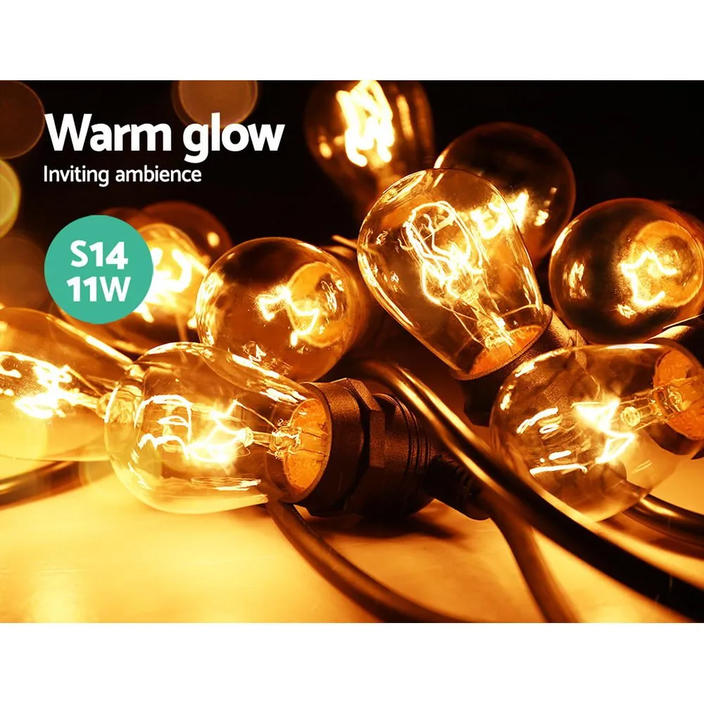 56m Festoon String Lights Christmas Bulbs Party Wedding Garden Party