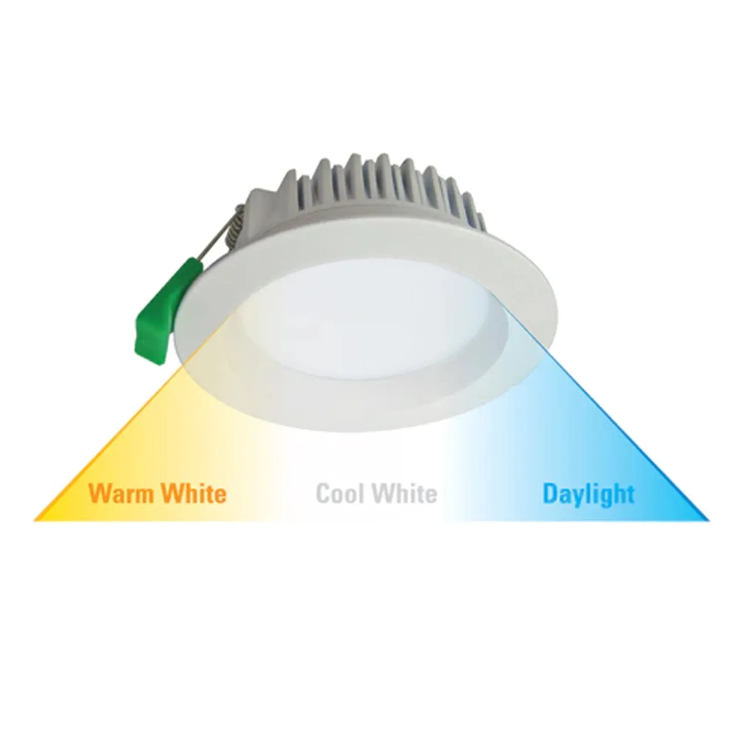 98mm LED Downlight 12w Brushed Chrome, White CCT ICDLR12WCTA Eurotech