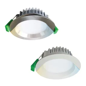 98mm LED Downlight 12w Brushed Chrome, White CCT ICDLR12WCTA Eurotech