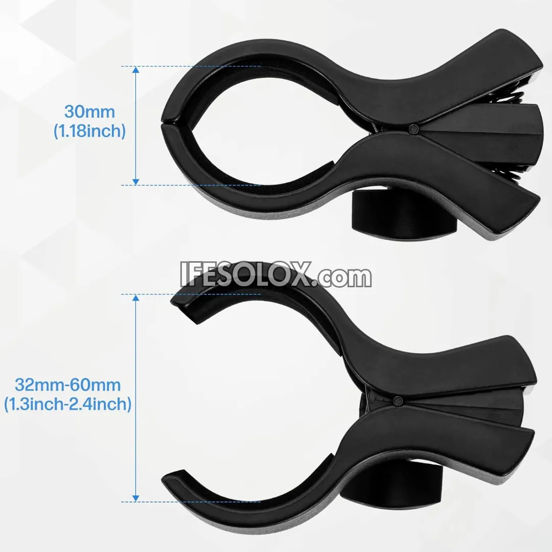 Adjustable Microphone Clip Holder with 5/8" Male to 3/8" Female Screw Adapter - Brand New