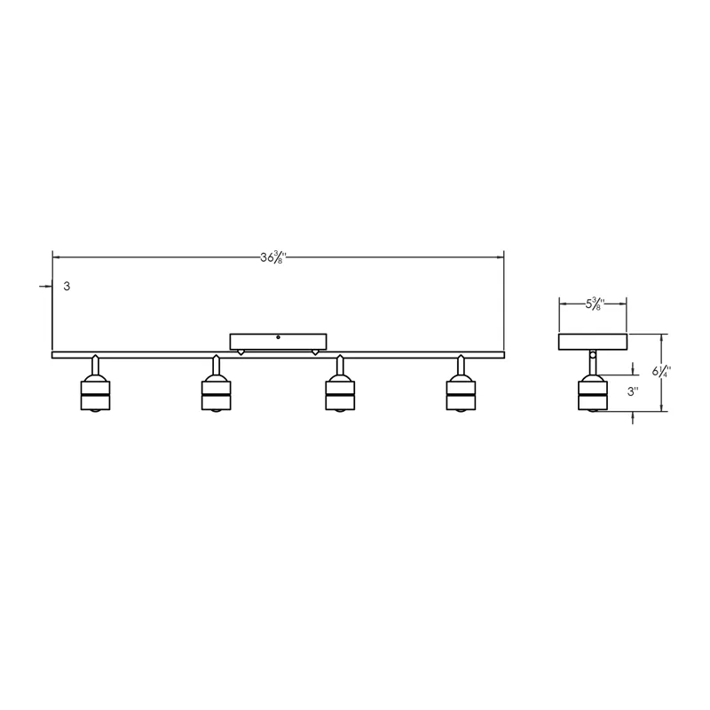 AFX CRRF Series Core 4-Head LED Fixed Rail