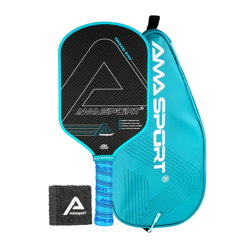 AMA SPORT Kronos Raw 3K Pickleball Paddle (USAPA Approved)