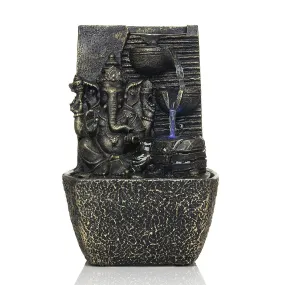 Arjun Polyresin Table Top Indoor Outdoor Water Fall Fountain with LED Lights Home Decor Decoration Gift Gifting Items-20