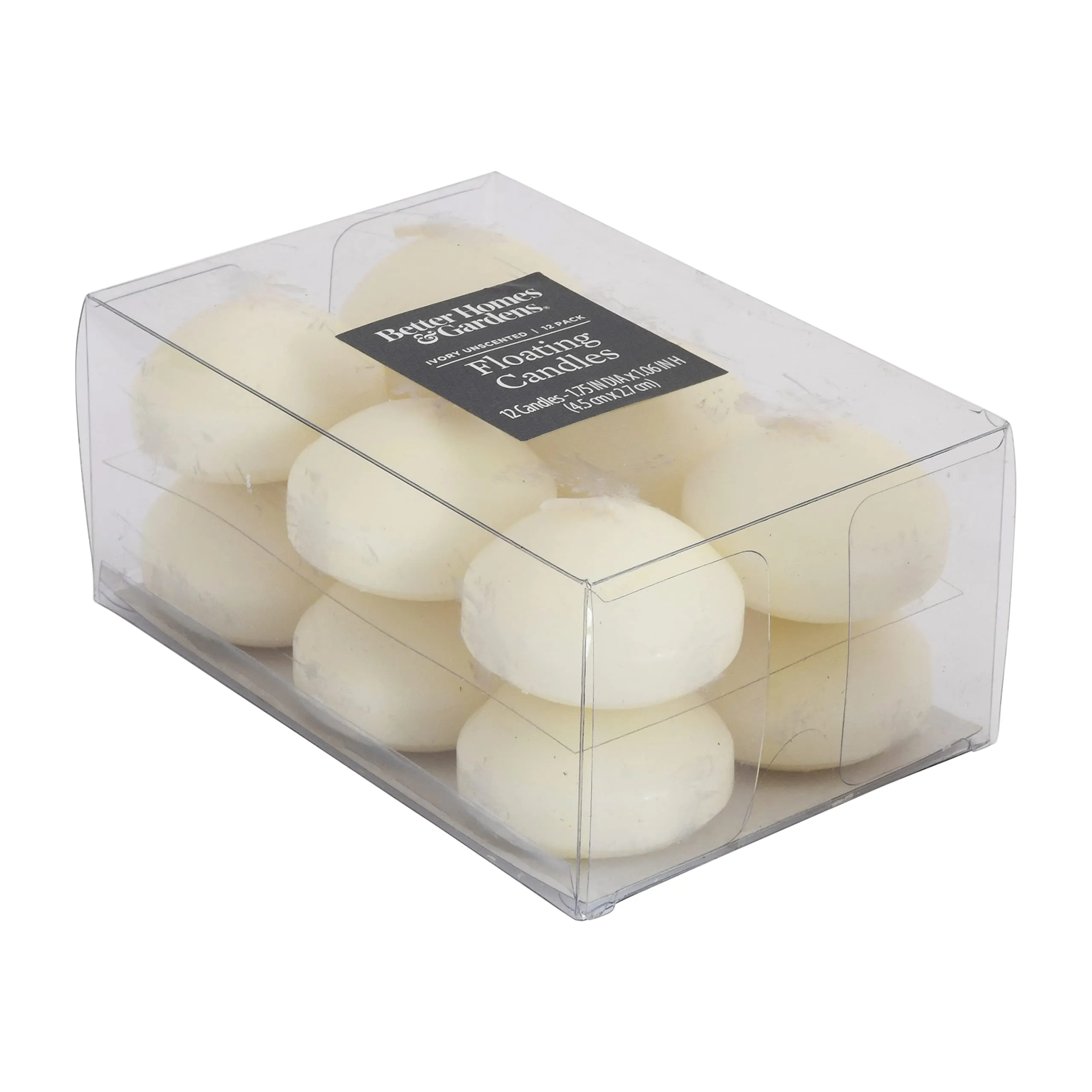 AURA Floating Nuggets Ivory & White Candle - Pack of 24