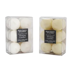 AURA Floating Nuggets Ivory & White Candle - Pack of 24