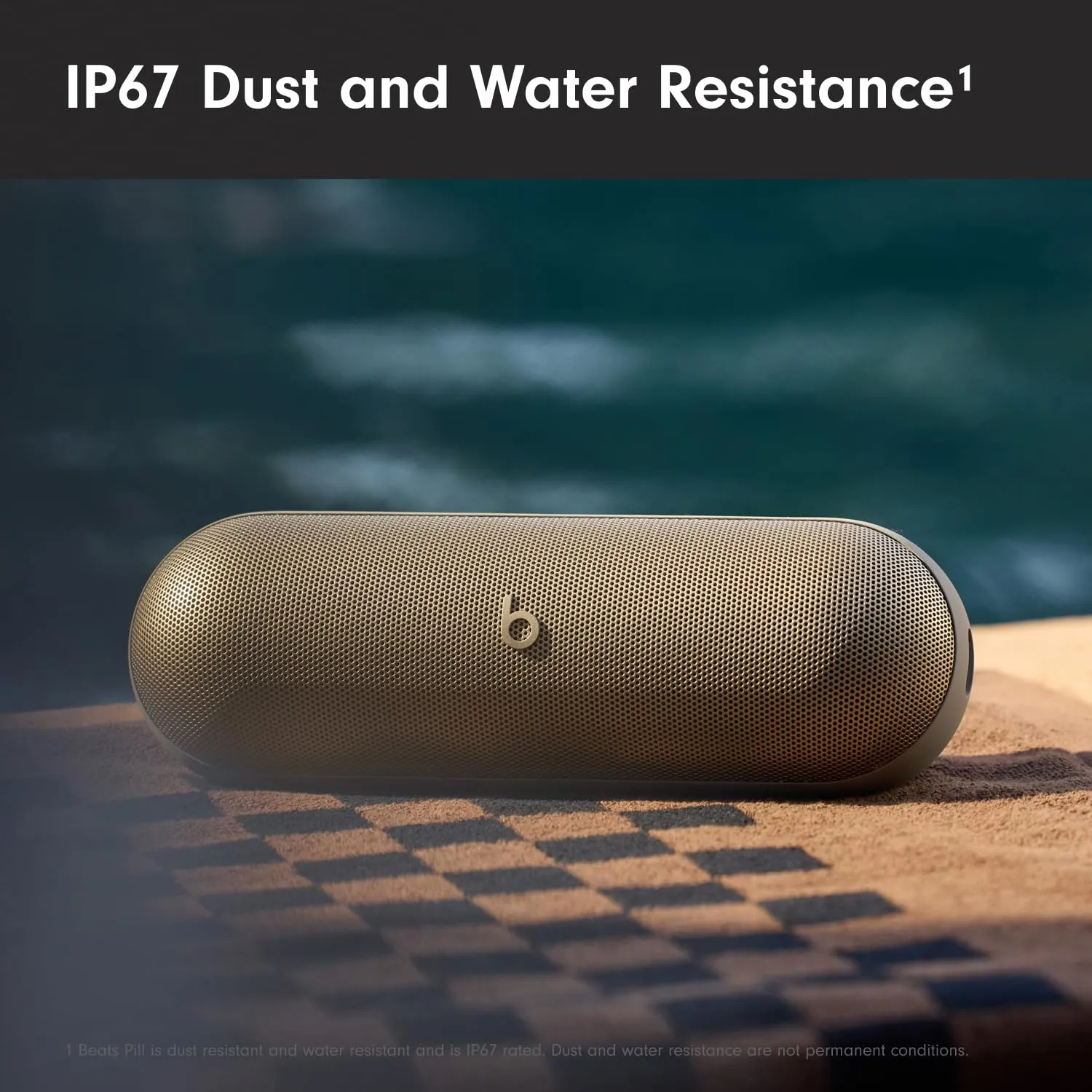 Beats Pill - Wireless Bluetooth Speaker with AppleCare  (2 Years) - Champagne Gold