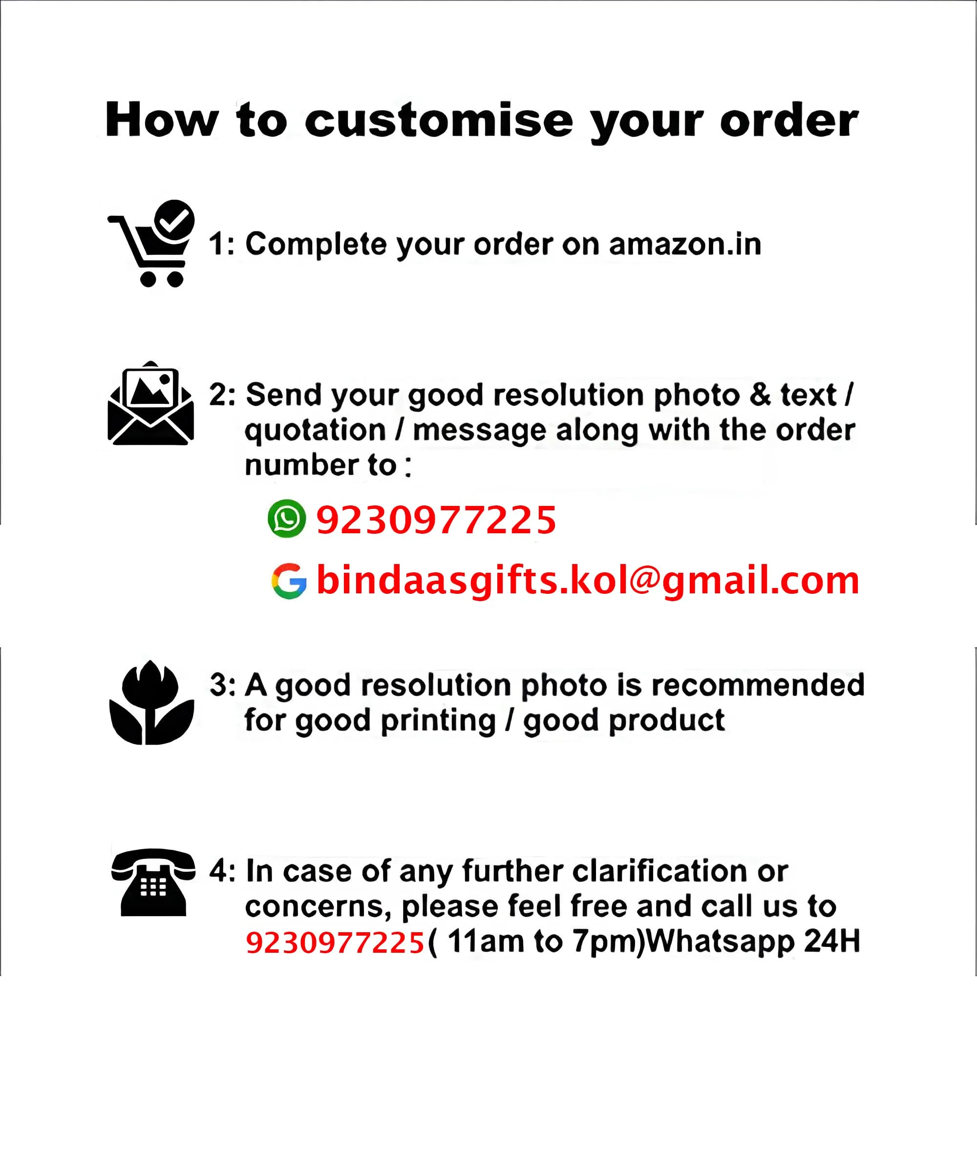 Bindaas Gifts Personalised/Customised 3D Wooden Rotating LED Photo Frame, 24cm, 2 Photo Placement, USB, for Home, Office, Gift, Valentine's Day (Heart)