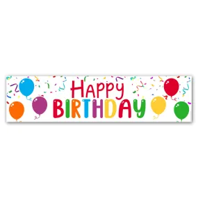 Birthday Balloons 'Happy Birthday' Banner Decoration - 1.2m