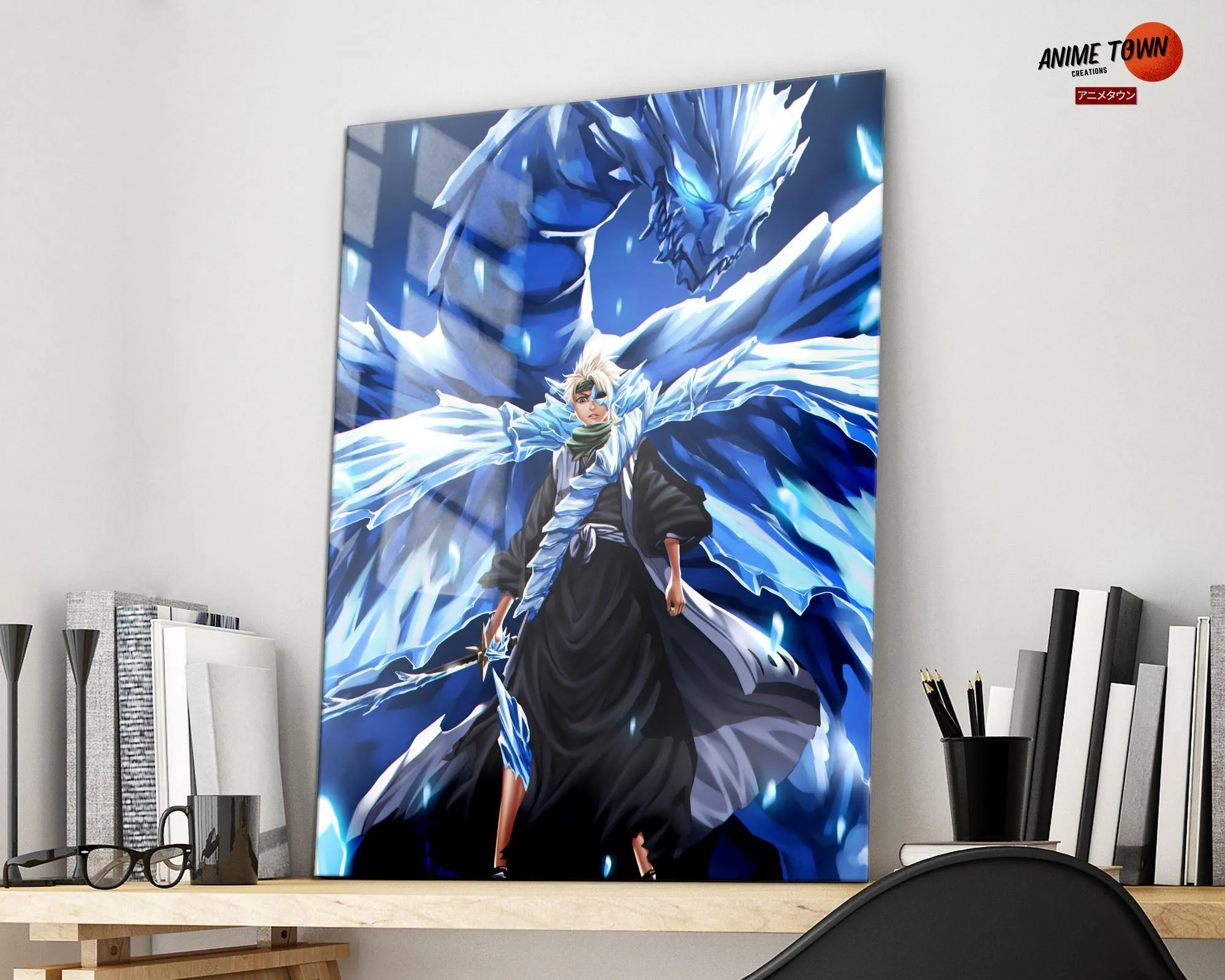 Bleach Hitsugaya Toshiro Hollow Bankai Metal Poster