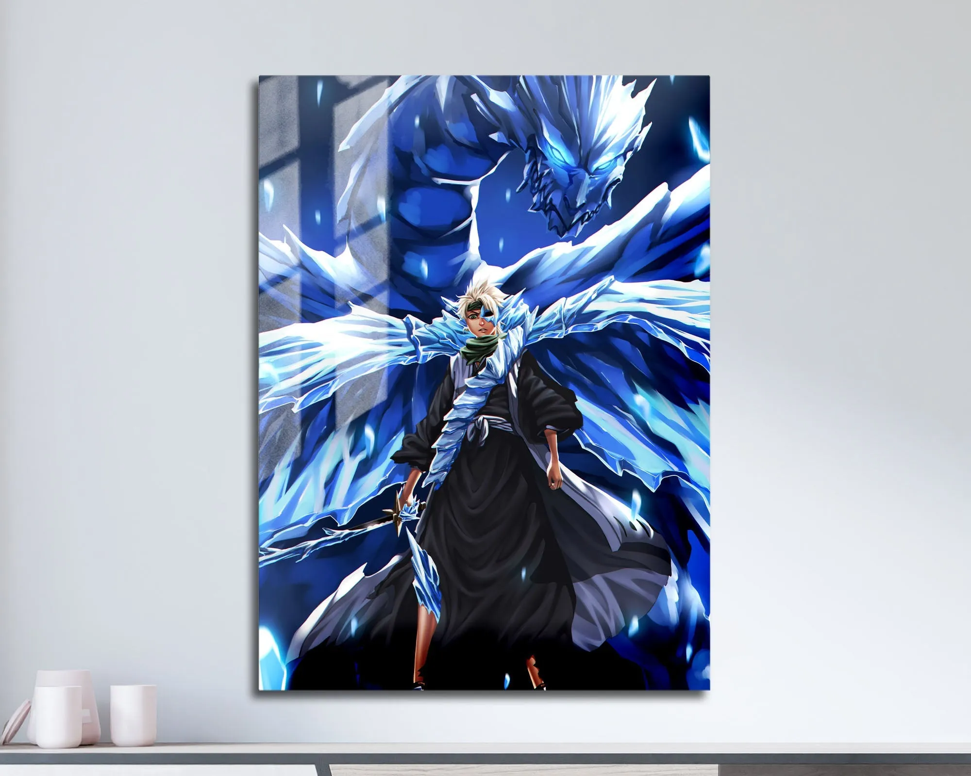 Bleach Hitsugaya Toshiro Hollow Bankai Metal Poster