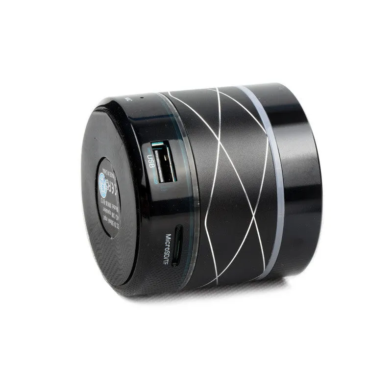 Bluetooth Speaker Mini USB Flash Disk Sound Card Multi-Function Colorful LED Portable Wileress Speaker FM Radio With Display