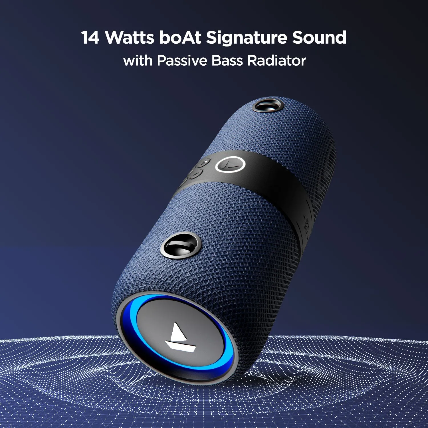 boAt Stone 1208 | 14W Portable Wireless Speaker with RGB LEDs, Up to 9 Hours of Playtime, AUX, USB and FM modes