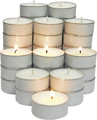 BRANDSUN 9-Hrs Burning Time Tea-Light Candles Diya with Uncented Smokeless for Diwali,Home Decoration,SPA,Birthdays Celebrations Party Favors (Made in India) (Pack of 50)