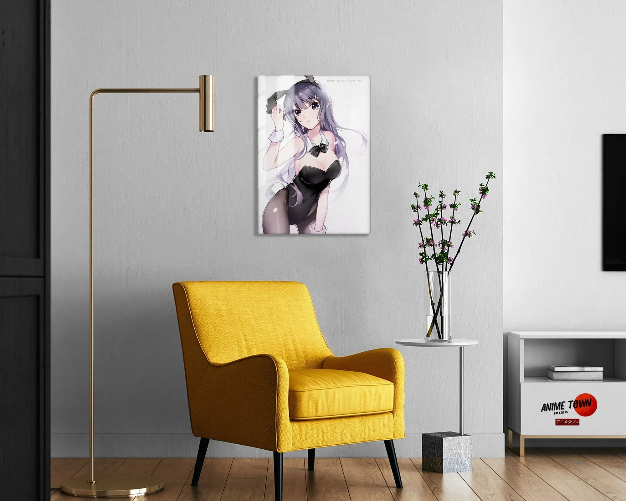 Bunny Girl Senpai Please Don't Forget Me Metal Poster