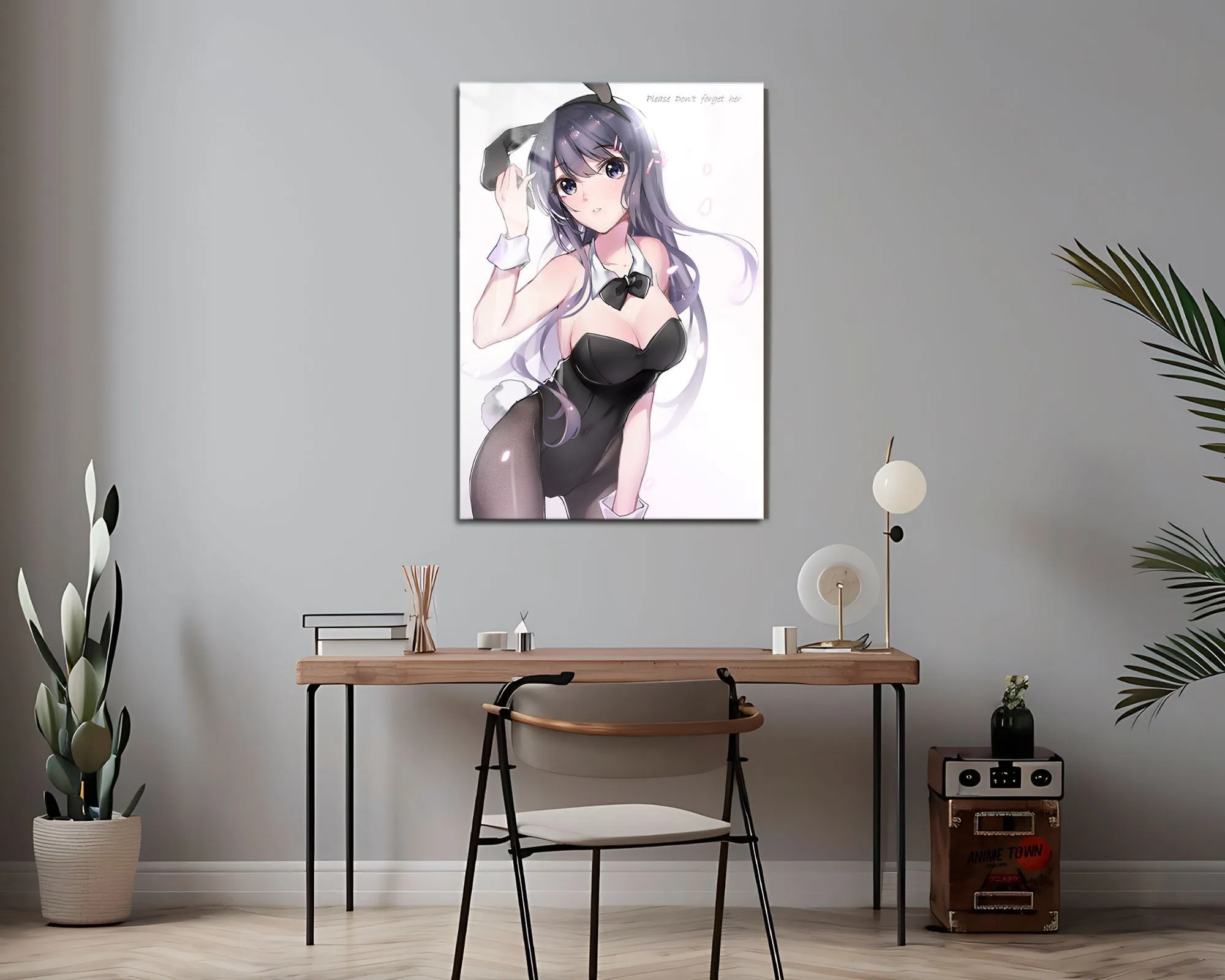 Bunny Girl Senpai Please Don't Forget Me Metal Poster