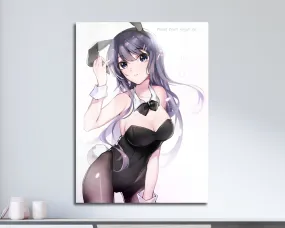 Bunny Girl Senpai Please Don't Forget Me Metal Poster