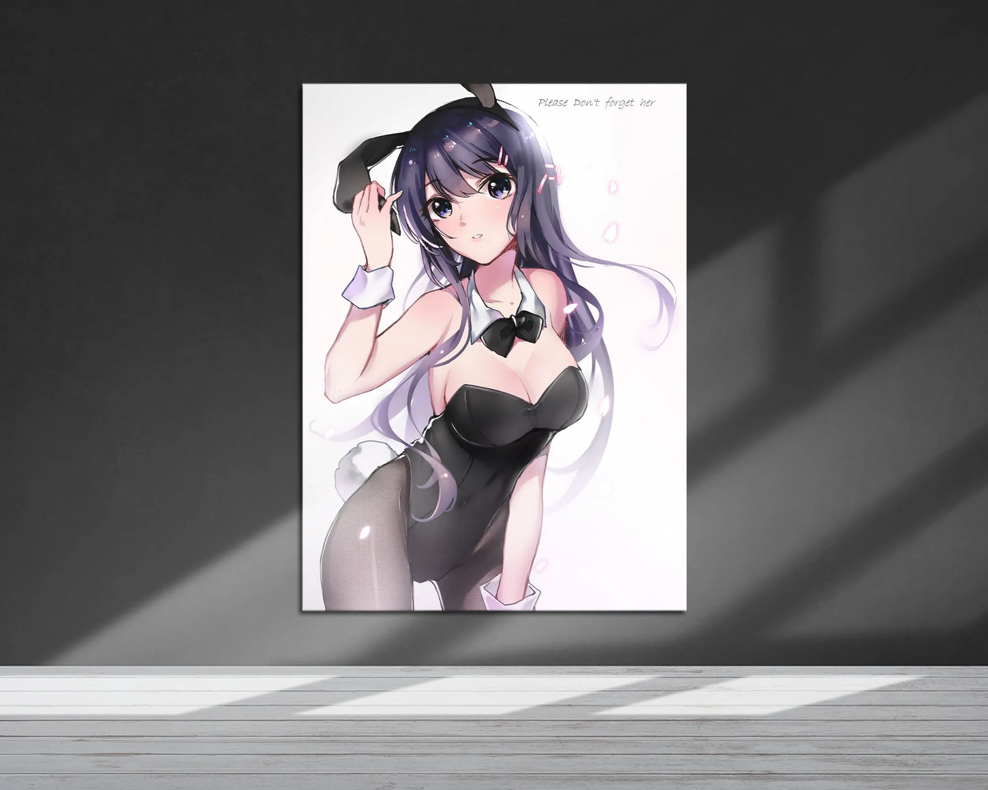 Bunny Girl Senpai Please Don't Forget Me Metal Poster