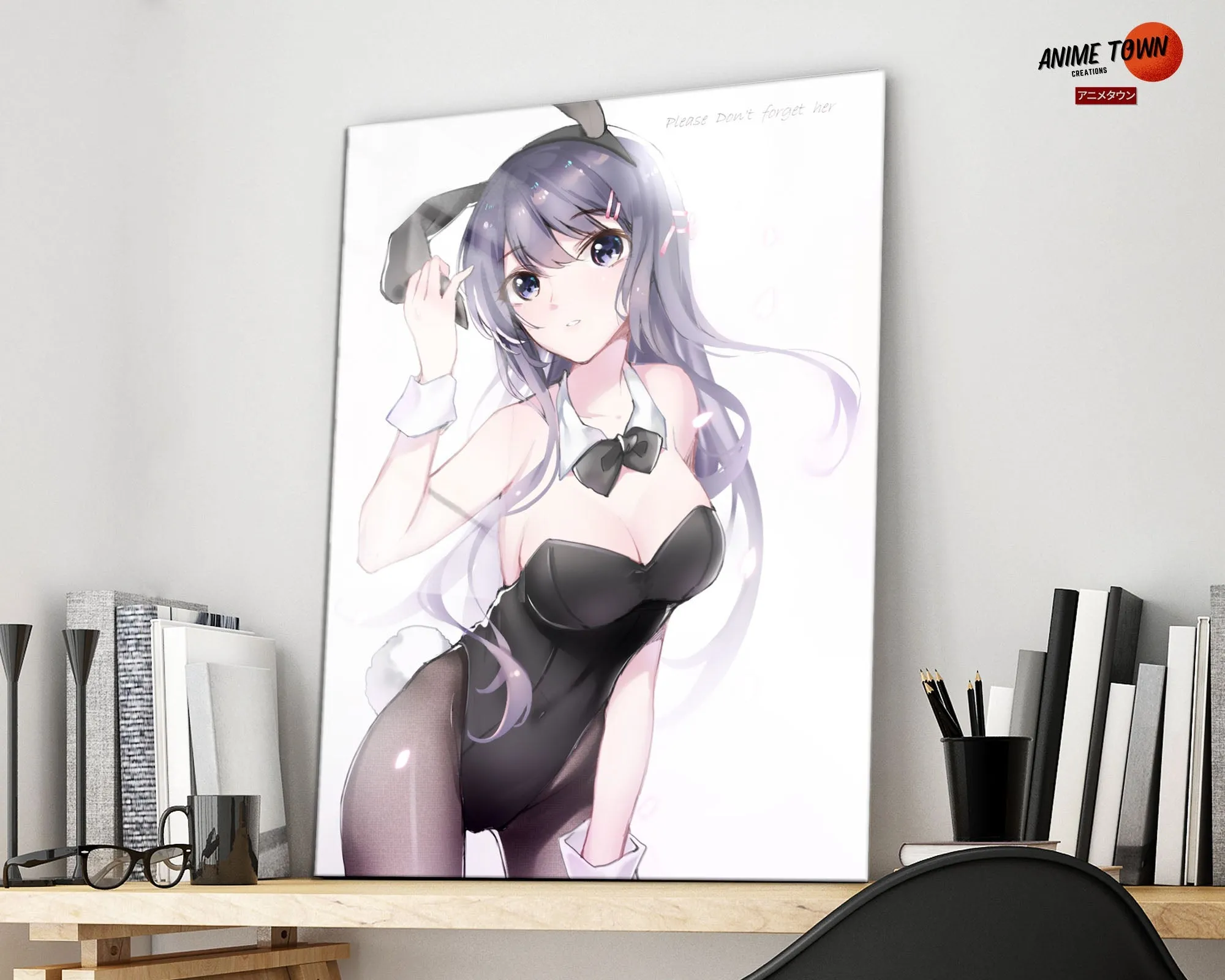 Bunny Girl Senpai Please Don't Forget Me Metal Poster