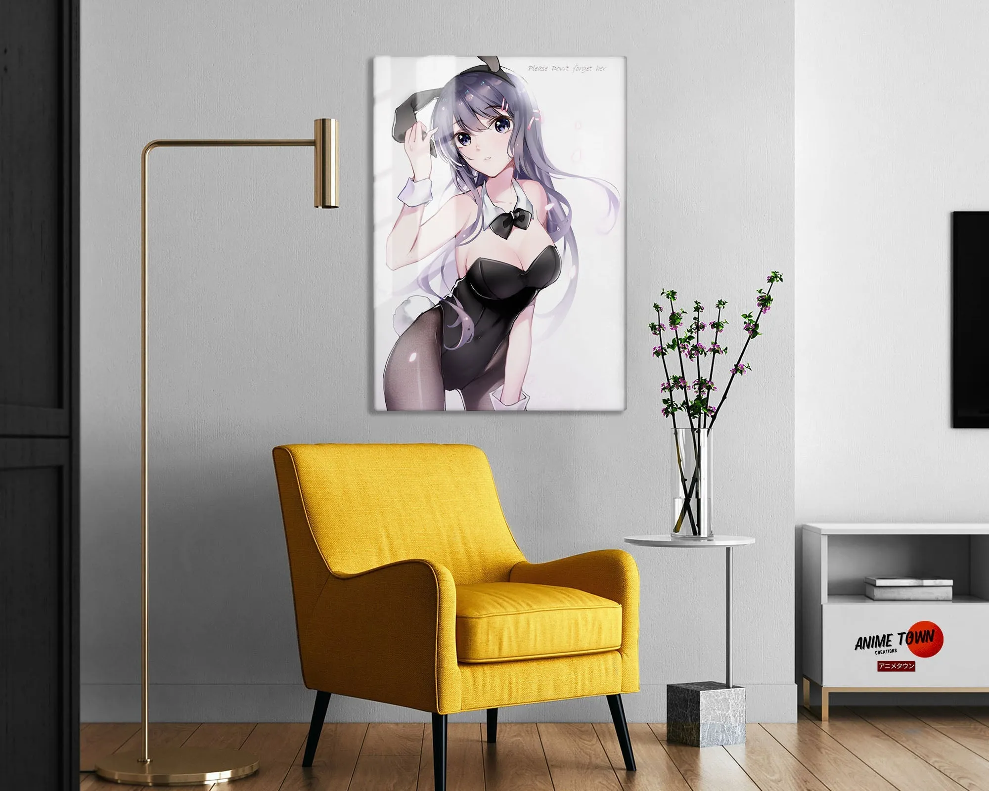 Bunny Girl Senpai Please Don't Forget Me Metal Poster