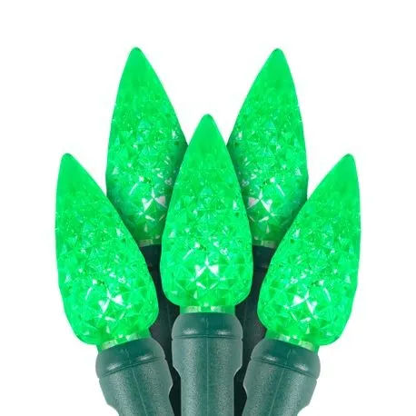 C6 LED Christmas Lights 50L Green