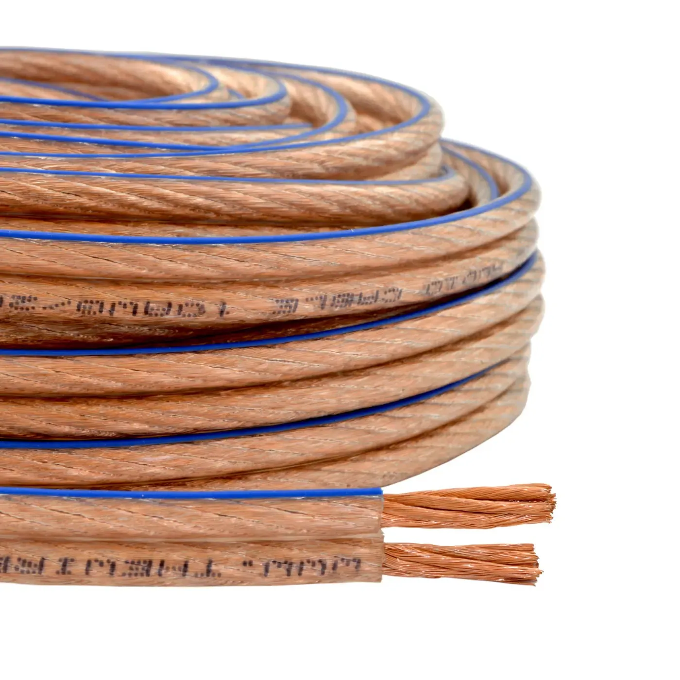 Car Home Audio Speaker Wire Transparent Clear Cable 10AWG 25ft 10/2 Gauge