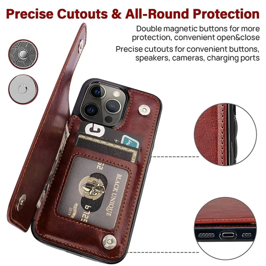 Case For iPhone  with Multi Card Holder Case Cover
