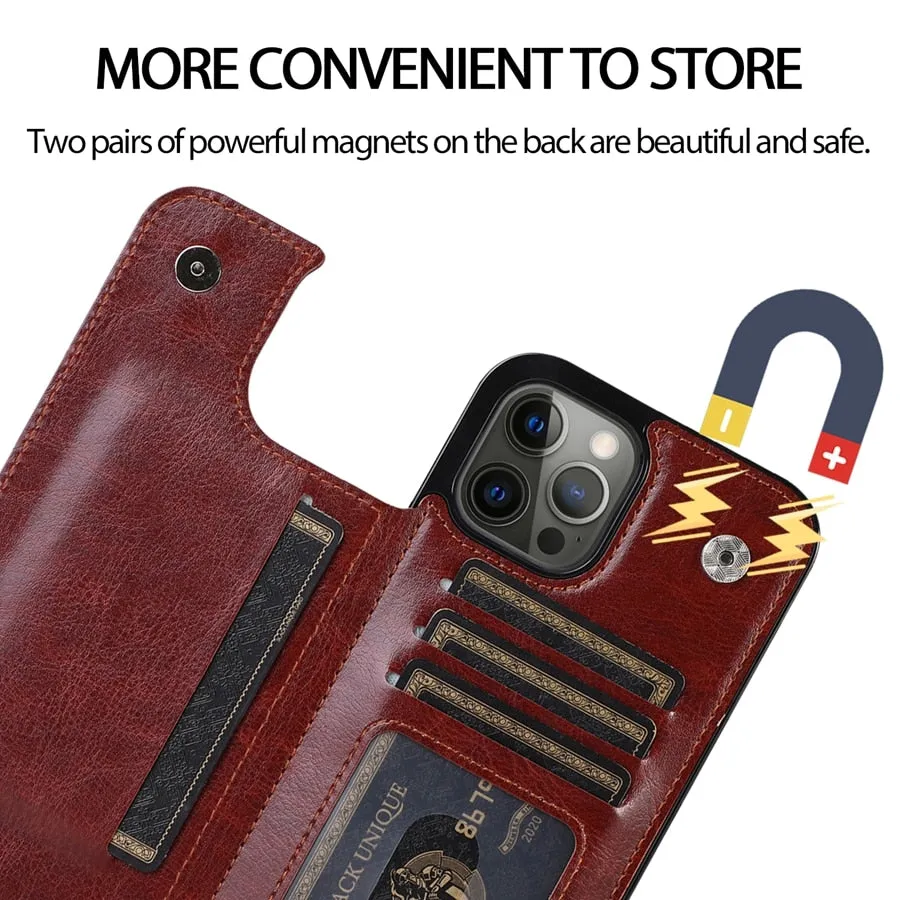 Case For iPhone  with Multi Card Holder Case Cover