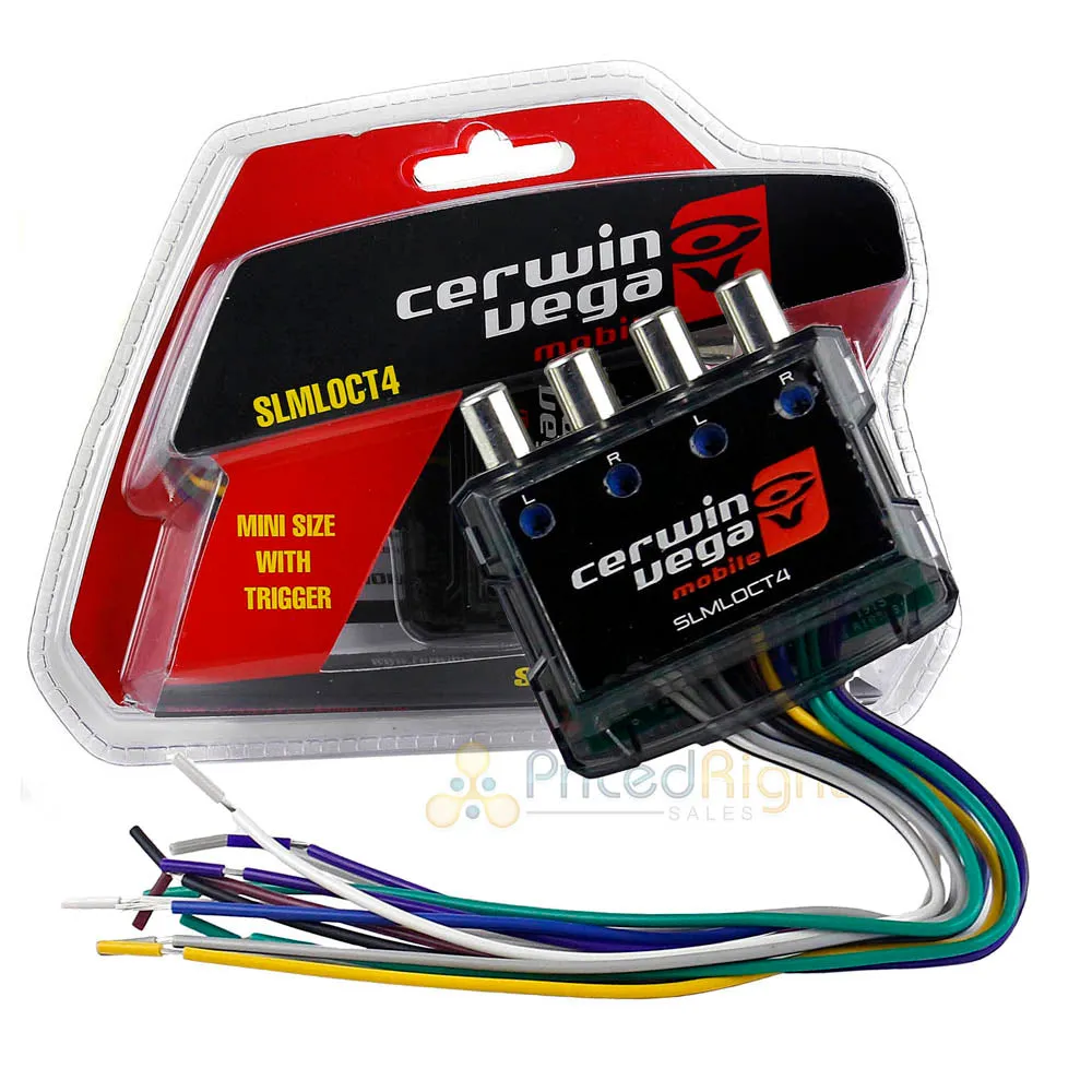 Cerwin Vega 4 Channel Line Output Converter RCA Inputs Mini Trigger 80W SYNCLINK