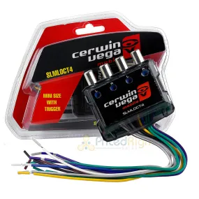Cerwin Vega 4 Channel Line Output Converter RCA Inputs Mini Trigger 80W SYNCLINK