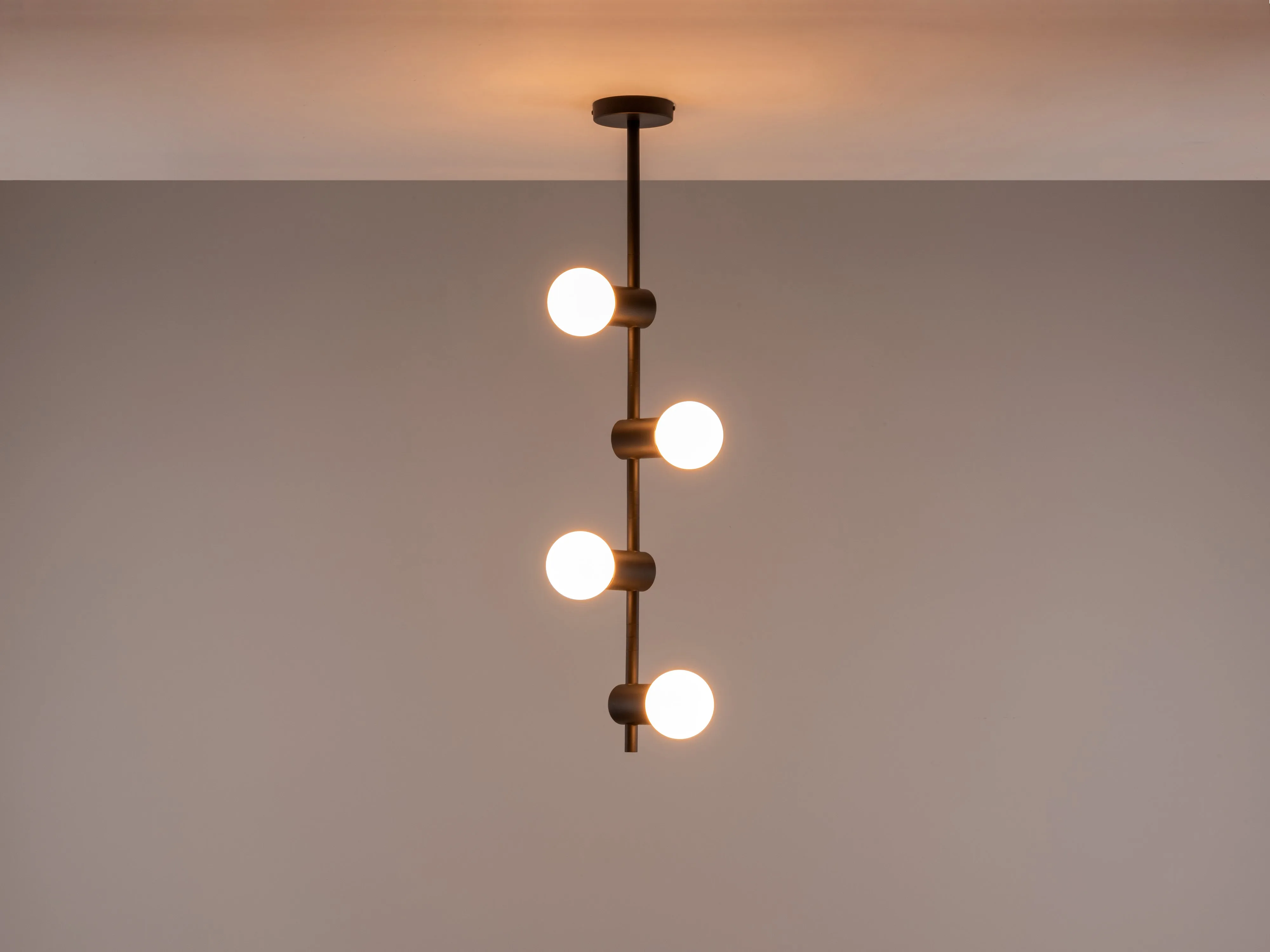 Charcoal grey angled ceiling light