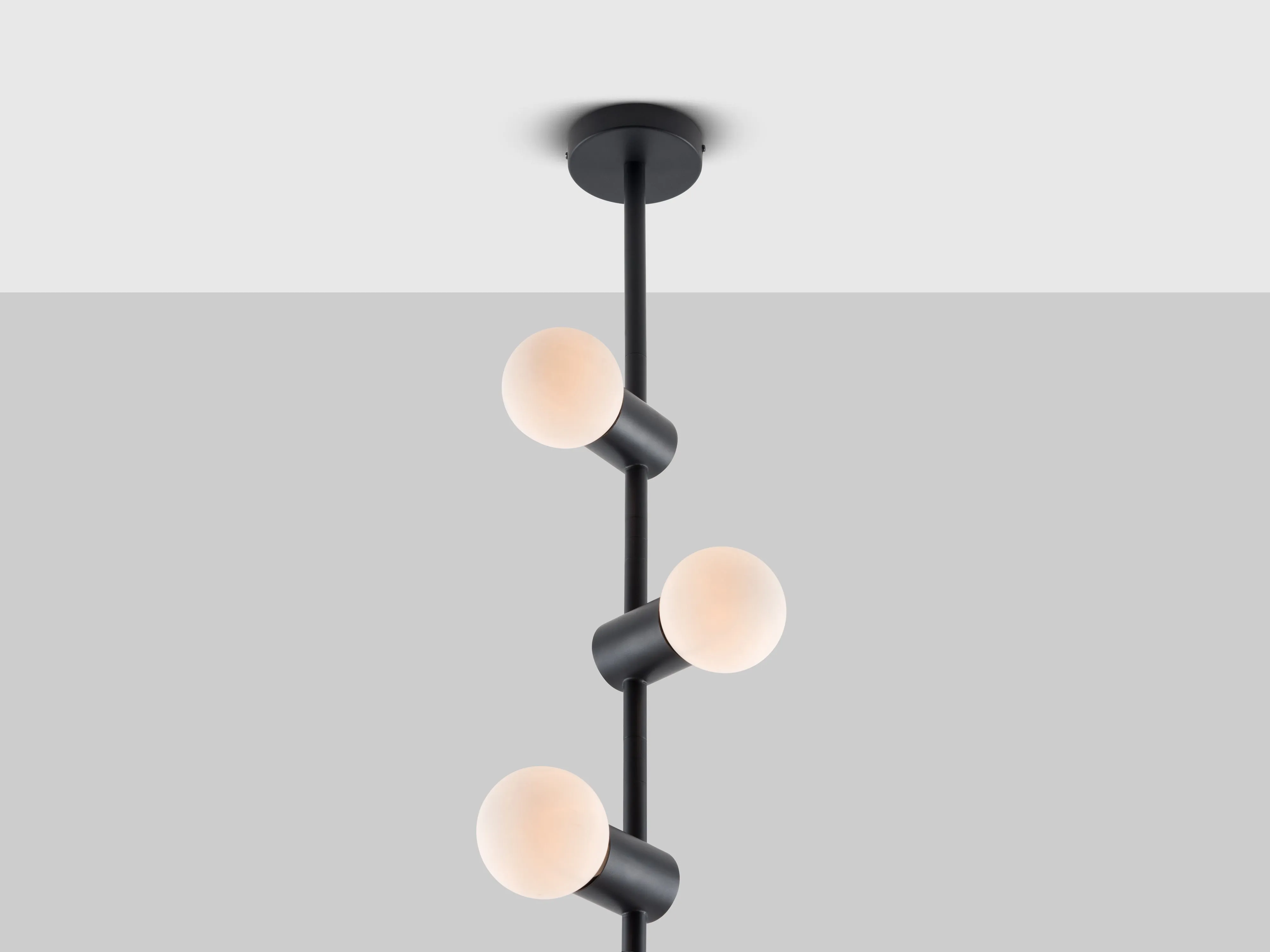 Charcoal grey angled ceiling light